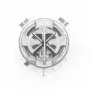 The numbers 897 and 520 should be under it, and under it a cross with the number 8 engraved on each side, and the number tattoo design idea