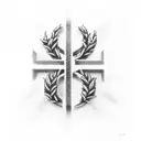 The numbers 897 and 520 should be under it, and under it a cross with the number 8 engraved on each side, and the number tattoo design idea