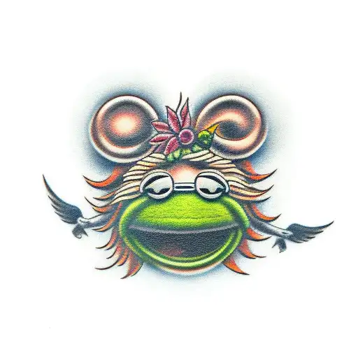 animal muppet  tattoo design idea