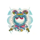 animal muppet  tattoo design idea