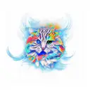 bluey tattoo design idea