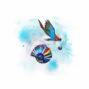 bluey tattoo design idea