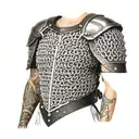 left shoulder chainmail pauldron tattoo design idea