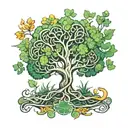 Irish tree of life tattoo design idea