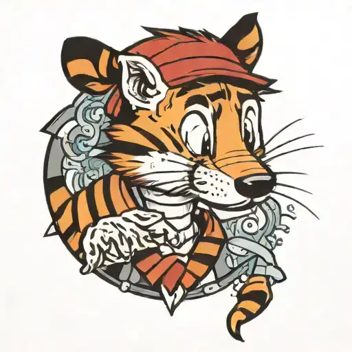 Calvin And Hobbes tattoo design idea