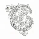 KSY initials C tattoo design idea