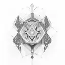 garnet crystal tattoo design idea