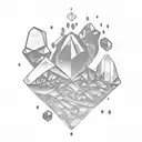 garnet crystal tattoo design idea