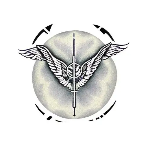 wings wth the phrase "Only God Forgives" tattoo design idea