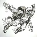 skydiver swooping Ada Hayden tattoo design idea