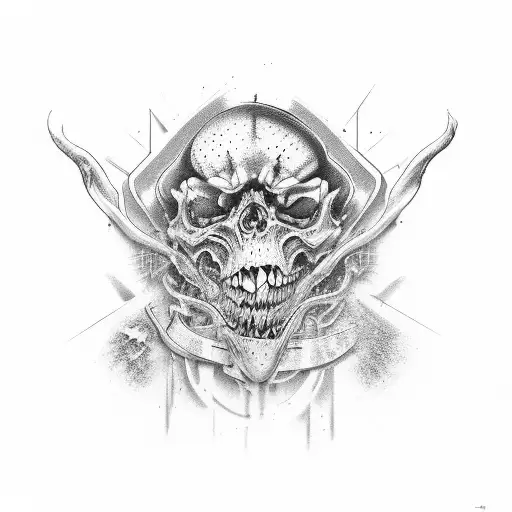 distorted reality tattoo design idea