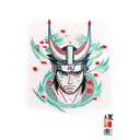 Sasuke cursed mark on shoulders tattoo design idea