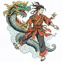 dragon dancer tattoo design idea