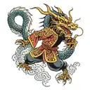 dragon dancer tattoo design idea