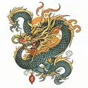 dragon dancer tattoo design idea