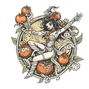 tomato dancer tattoo design idea