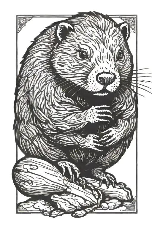 beaver tattoo design idea