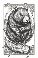 beaver tattoo design idea