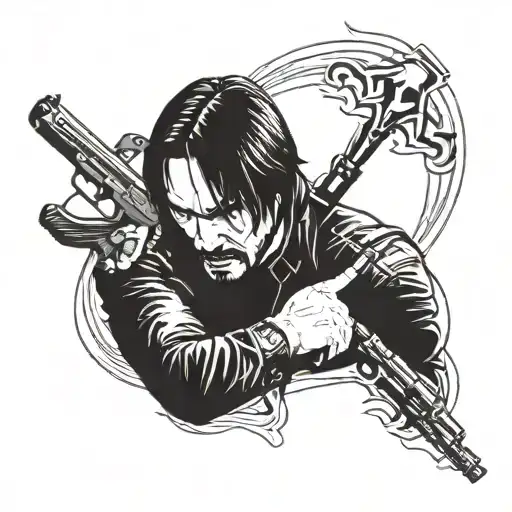 john wick tattoo design idea