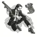 john wick tattoo design idea