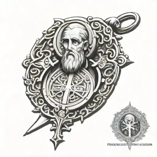 MEDAL OF SAINT BENEDICT tattoo design idea