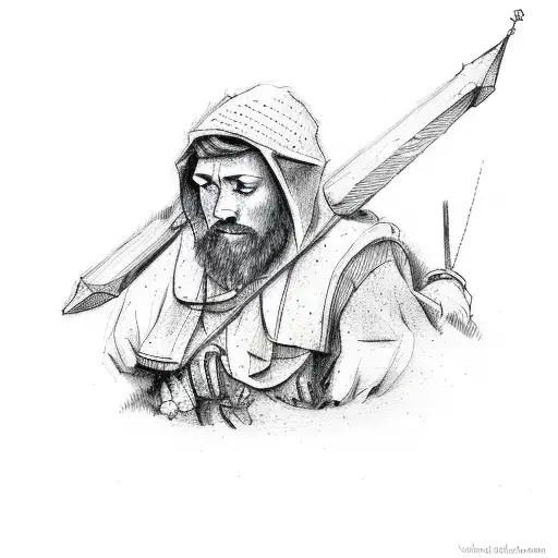 camino de santiago tattoo design idea