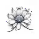 common blue violet and mayflower tattoo design idea