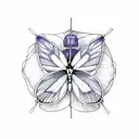 common blue violet and mayflower tattoo design idea