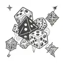dollar dice tattoo design idea