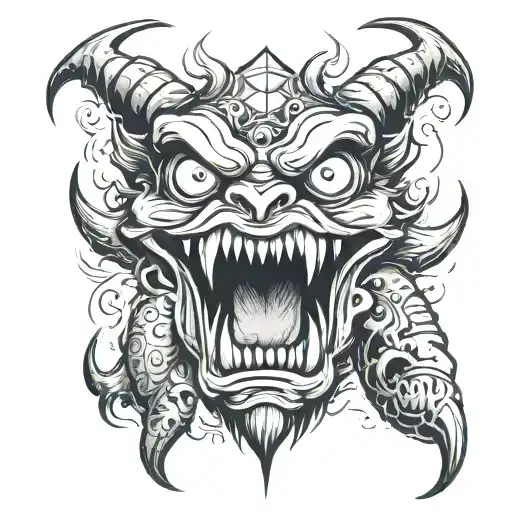 1950s Sy-Fi MOnsters tattoo design idea