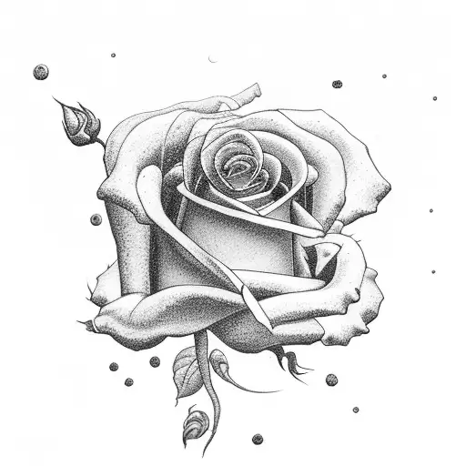 1999 with smoke clouds and roses tattoo design idea