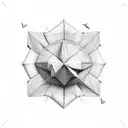 3d paper airplane tattoo design idea