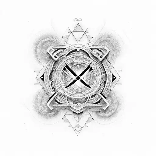 Design a dotwork tattoo of a binary code with the initials A & LP hidden within tattoo design idea