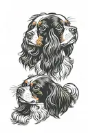 cavalier king charles spaniel tattoo design idea