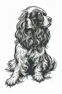 cavalier king charles spaniel tattoo design idea