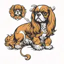 cavalier king charles spaniel tattoo design idea
