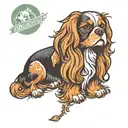 cavalier king charles spaniel tattoo design idea