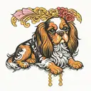 cavalier king charles spaniel tattoo design idea