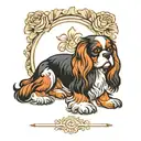 cavalier king charles spaniel tattoo design idea