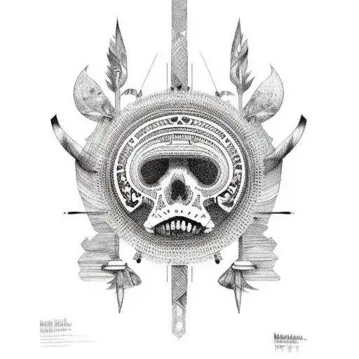 Mexican tribes tattoo design idea