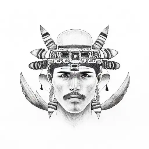 Mexican tribes tattoo design idea