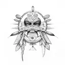 Mexican tribes tattoo design idea