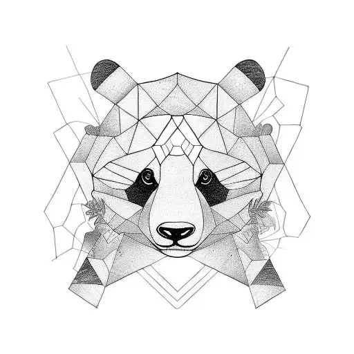 Panda bear tattoo design idea