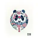 Panda bear tattoo design idea