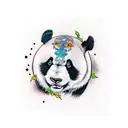 Panda bear tattoo design idea