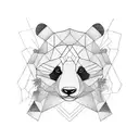 Panda bear tattoo design idea