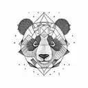 Panda bear tattoo design idea