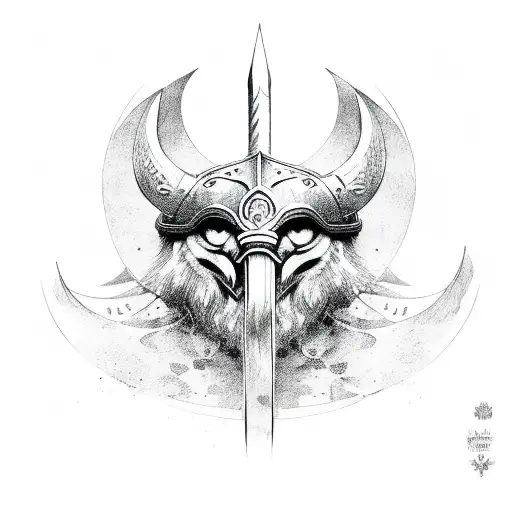 Viking Raven tattoo design idea