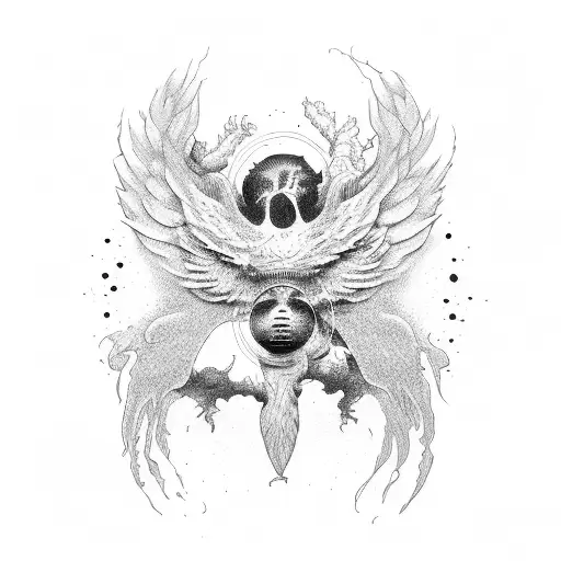 icarus falling  tattoo design idea