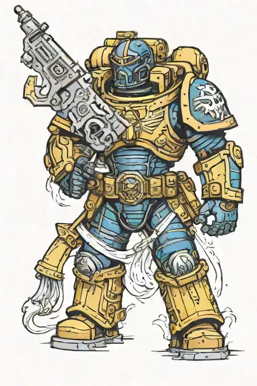 warhammer 40k space marine tattoo design idea